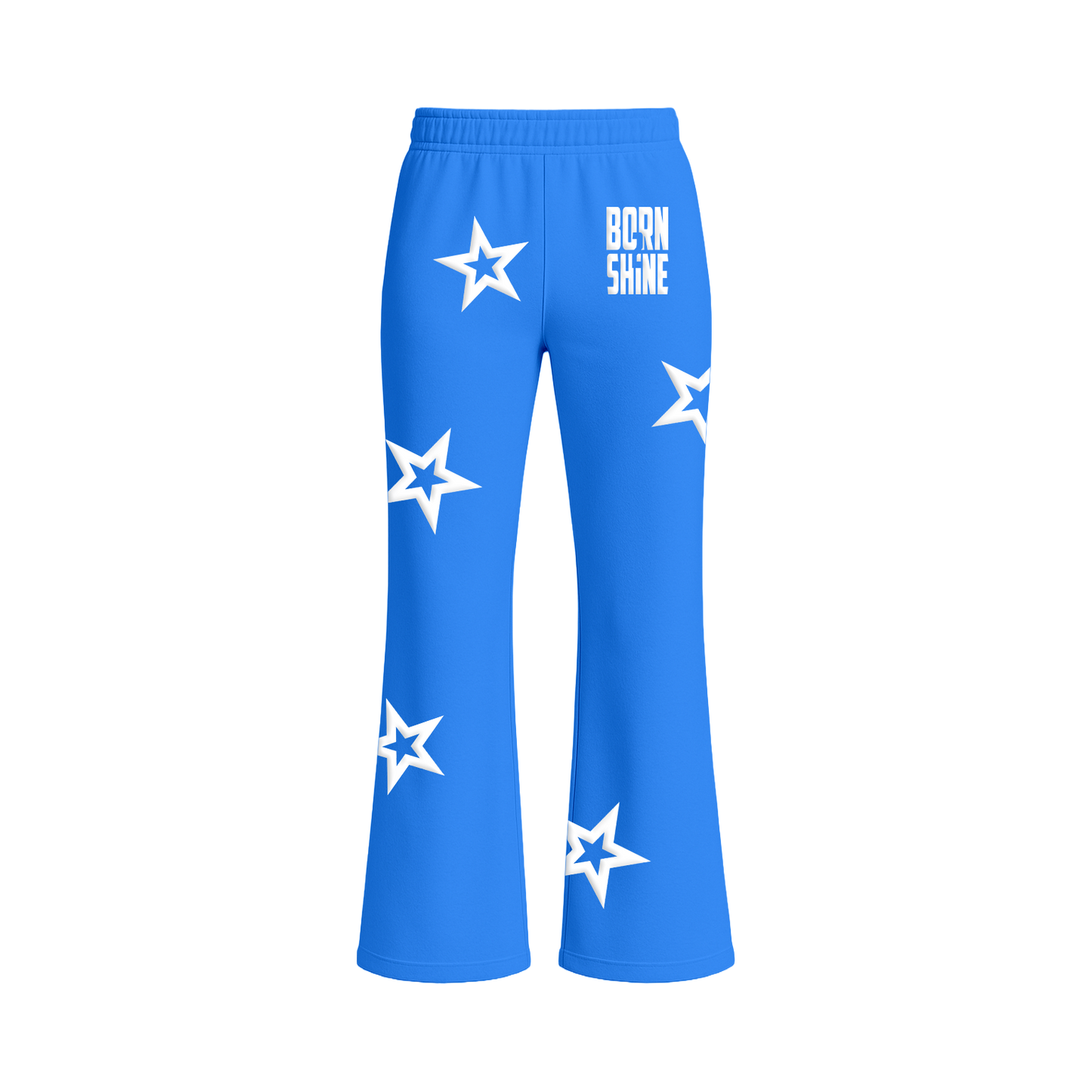 STAR FLARED PANTS - SKY BLUE