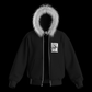 FUR HOODIE - BLACK