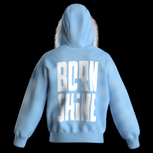 SUMMER FUR HOODIE - BABY BLUE