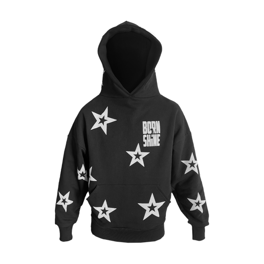 STAR HOODIE - BLACK